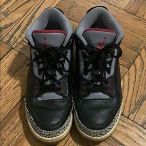 Jordan Black Cement 3s in size 10